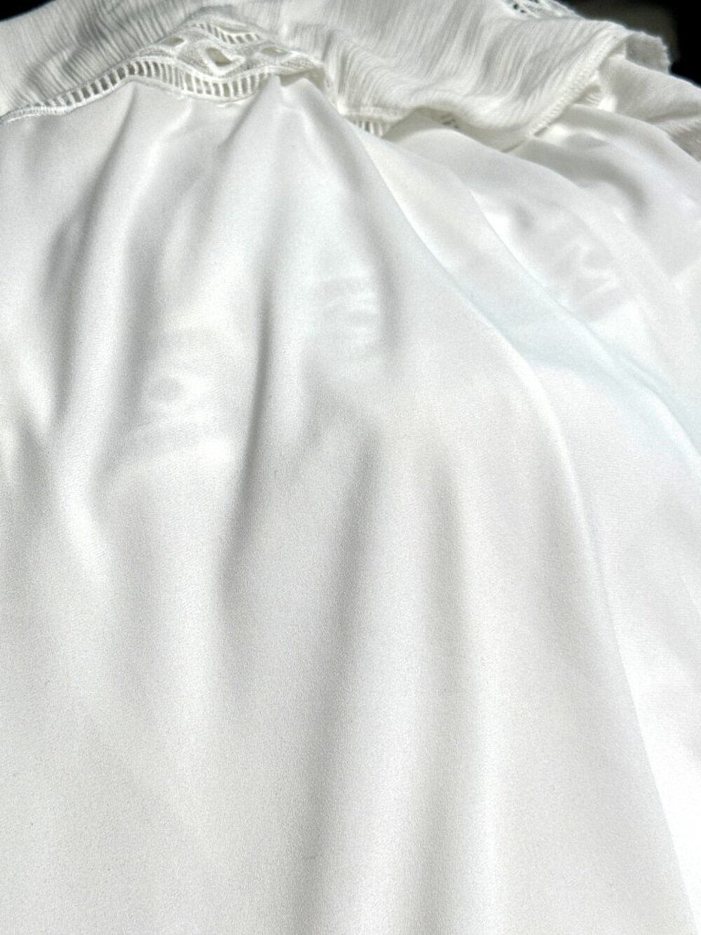 Kate Sam S White Boho Dress Lace Layered Relaxed Fit Cottage Tiered Coastal Look - Picture 13 of 13